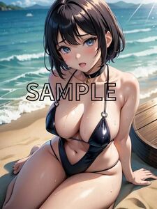 ★限定品★AI　イラスト　A4ポスター　オリジナル　キャラクター　1of1　高画質　かわいい　セクシー　アニメ コスプレ　限定品no.0295