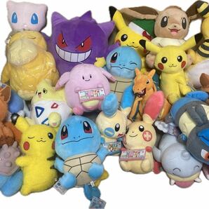 1円 ポケットモンスター タグ付きぬいぐるみ 計22個まとめ売り ゲンガー ピカチュウ ルギア ルカリオ イーブイ ミュウ リザードンの画像1