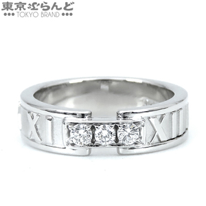 101717616 ティファニー TIFFANY&Co. アトラス リング K18WG ダイヤモンド 13号相当 3PD ホワイトゴールド リング・指輪 レディース 仕上済