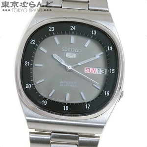 101719576 1円 セイコー SEIKO 5 セイコーファイブ デイデイト 7S26-00V0 グレー SS TVスクリーン 腕時計 メンズ 自動巻 オートマチック
