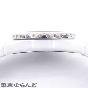 241001013421 1円 シャネル CHANEL J12 H2422 ホワイト セラミック ダイヤモンド MOP 腕時計 レディース クォーツの画像6