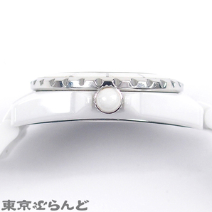 241001013421 1円 シャネル CHANEL J12 H2422 ホワイト セラミック ダイヤモンド MOP 腕時計 レディース クォーツの画像5