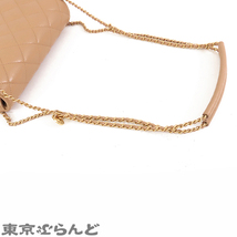 500389225 シャネル CHANEL フルフラップ チェーンショルダーバッグ ベージュ ゴールド金具 キャビアスキン チェーンアラウンド_画像4