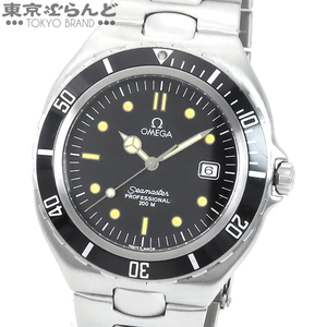 101699842 オメガ OMEGA シーマスター 200m プレボンド ラージ ブラック SS フルサイズ 箱付き 腕時計 メンズ クォーツ式 電池式 仕上済