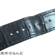 101721287 カルティエ CARTIER 純正バックル 純正替えクロコダイルレザーベルト KDAHLK29 ネイビー 21mm パシャ用 腕時計ベルト メンズ_画像5