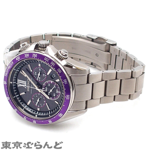 101718994 1円 セイコー SEIKO ブライツ SAGA107 8B82-0AJ0 パープル チタン クロノグラフ 腕時計 メンズ ソーラー電波の画像2