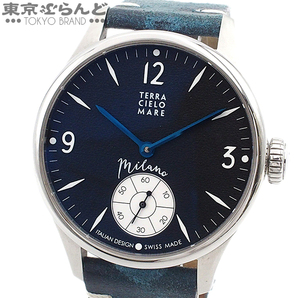 101720571 1円 テッラ・チエロ・マーレ TERRA CIELO MARE ミラノ クラッシック TC7005STA3PA ブラック SS 腕時計 メンズ 手巻きの画像1