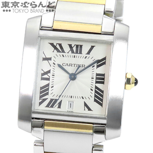 101699372 Cartier Cartier Tank Francase LM W51005Q4 Silver Ss YG Комбинированные часы для мужчин автоматической объемом автоматическое OH