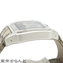 101673500 カルティエ CARTIER サントス100 LM W20134X8 グレー SS レザー 2500本限定 サマーリミテッド 腕時計 メンズ 自動巻 仕上済_画像7