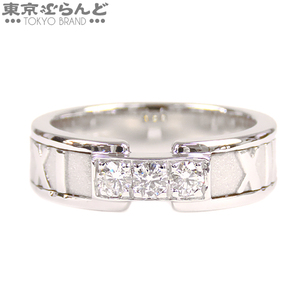 103018651 Tiffany Atlas Ring Кольцо белого золота K18WG Diamond 3P Diamond № 8 Эквивалентное кольцо / кольцо.