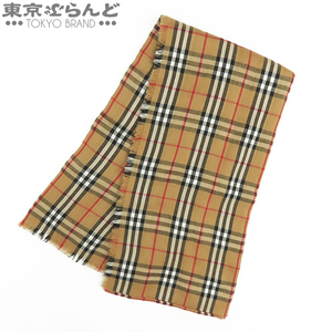 014000800 バーバリー BURBERRY チェック柄 カシミヤストール 4076807 ベージュ ストール レディース 展示未使用品