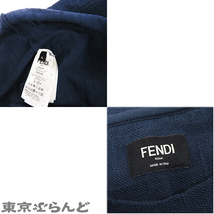 101696283 フェンディ FENDI トップス FY0936 AN1T ネイビー コットン FFロゴ XL 半袖Ｔシャツ メンズ_画像8