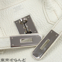 101696311 エルメス HERMES バーキン 30 □K刻印 ホワイト トリヨンクレマンス ハンドバッグ レディース 補色あり_画像5