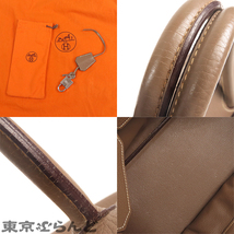 101712136 エルメス HERMES ショルダーバーキン 42 □I刻印 エトゥープ シルバー金具 トリヨン ショルダーバッグ レディース_画像9