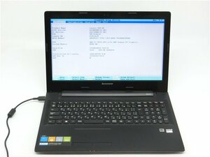 中古ノートパソコン　Lenovo　G50-45　 15.6型　　AMD E1-6000 4GB 　HDD500GB　BIOSまで表示　 　詳細不明　ジャンク品