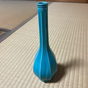 花瓶 フラワースタンド フラワーベース 一輪挿し ブルー ターコイズ 生け花 花器 花入 ターコイズブルー 新品未使用