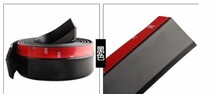 汎用 リップスポイラー 2.5 m バンパーガード ブラック 黒 ディフレクター アンダーリップ スカート ゴムリップ ラバー 両面テープ付_画像2