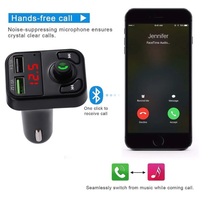 シガーソケット FMトランスミッター ２ポート Bluetooth 対応 ハンズフリー通話 iPhone Android USB充電 高音質 12V 24V_画像4