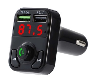  postage 200 jpy cigar socket FM transmitter 2 port Bluetooth correspondence hands free telephone call iPhone Android USB charge height sound quality 12V 24V