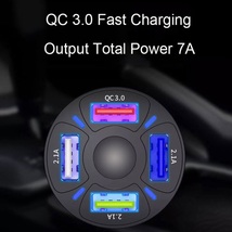 シガーソケット usb カーチャージャーQC3.0急速充電 高速 4ポート 12V/24V Quick Charge 車載充電器 スマホ充電器 iPhone Android対応_画像4