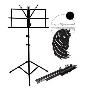 譜面台 伸縮自在 折りたたみ式  軽量 楽譜スタンド スチール製 高さ調節可能 譜面台 ソフトケース付 持ち運びの画像3
