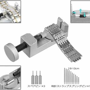 腕時計修理工具セット 185点 電池交換 ベルト調整 精密ドライバー 裏蓋開け 交換ピン バネ棒外しの画像9