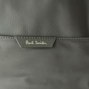 ＜超美品!!＞■Paul Smith ポールスミス リュック バックパック ナイロン/レザー お洒落 上品 普段使い A4/PC収納 ブラック 黒の画像2