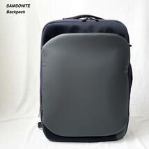 ＜ほぼ未使用!!＞■SAMSONITE サムソナイト ジェットビズ2 リュック バックパック エクスパンダブル 拡張 ビジネス B4/PC収納 ネイビー 紺_画像1