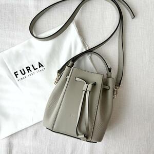 < превосходный товар!!>#FURLA Furla MIASTELLA mia Stella 2way кожа сумка на плечо Mini ручная сумочка модный сверху товар ko-te меньше серый ju