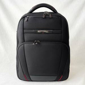 ■1円〜 ＜美品!!＞■SAMSONITE サムソナイト Pro-DLX5 ビジネスリュック 南京錠付 A4/PC収納 通勤 仕事 拡張可 ブラック 黒 CG7-09008