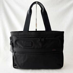 ■1円〜 ＜美品!!＞■TUMI トゥミ エクスパンダブル トートバッグ 肩掛け ビジネス 普段使い A4/PC収納 オンオフ ブラック 黒 22303099DOE