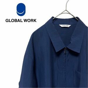 超美品　GLOBAL WORK グローバルワーク　フルジップ　トップス　半袖　上着　メンズ　Mサイズ