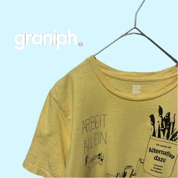希少　graniph グラニフＴシャツ デザインTシャツ トップス プリント
