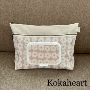  free shipping * diapers & pre-moist wipes case * Northern Europe manner * flower * small kka* Homme tsu pouch *