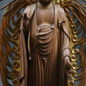 【T388】仏教美術 木造 阿弥陀如来像 仏像の画像6
