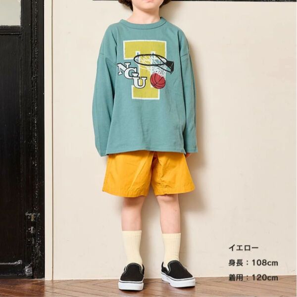 【新品】マーキーズ ポプリンショートパンツ 110 イエロー