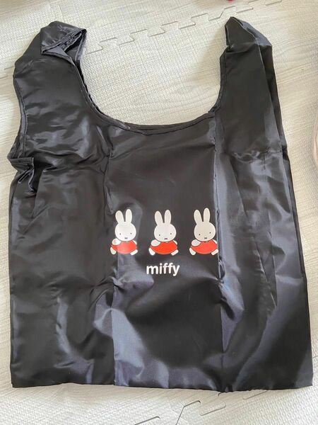 【新品】miffy エコバッグ　ブラック　ミッフィー