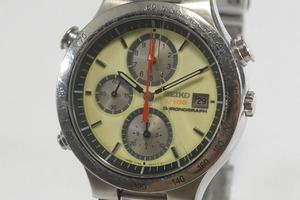 1円~【331】SEIKO／セイコー　1/100　クロノグラフ　7T52-6A70　クォーツ　デイト　メンズ　腕時計