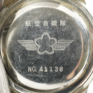 1円~【368】航空自衛隊 SEIKO／セイコー ワンプッシュクロノグラフ 45898T0 手巻き ガンメタリック文字盤 メンズ 腕時計の画像9