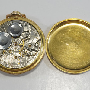 1円~【319】実働 WALTHAM／ウォルサム K10金張り 懐中時計 Model:1857 手巻き スモールセコンド 21JEWELS アンティークの画像5
