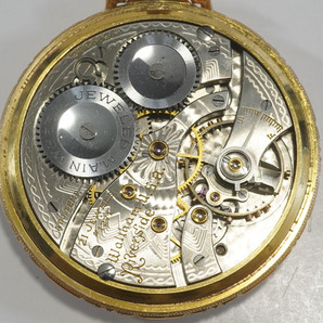 1円~【319】実働 WALTHAM／ウォルサム K10金張り 懐中時計 Model:1857 手巻き スモールセコンド 21JEWELS アンティークの画像7