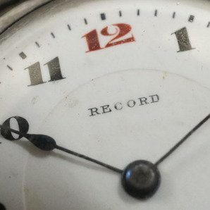 1円~【419】実働 RECORD／レコード 自動巻き ボーイズ ユニセックス スモールセコンド 琺瑯文字盤 腕時計 アンティークの画像3