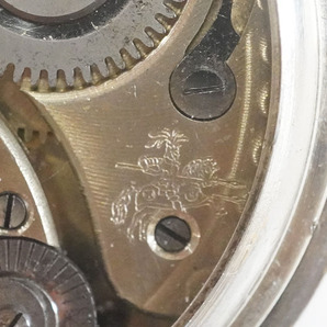 1円~【323】R.Schmid&Co.／アールシュミット 懐中時計 ハンターケース 16石ルビー 0.800刻印 銀無垢 手巻き 琺瑯文字盤 アンティークの画像8