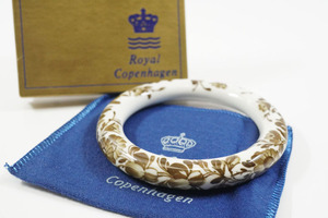 【496】Royal Copenhagen／ロイヤルコペンハーゲン　ブレスレット　バングル　アクセサリー　美品　アンティーク