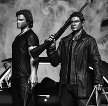 【送料無料】ガレージキット Dean and Sam 1/24スケール 未塗装未組み立て レジン_画像1