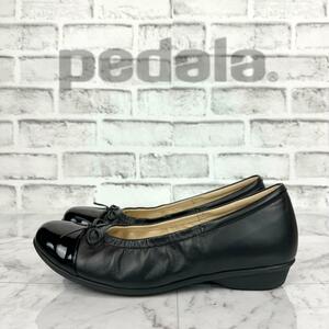 pedala ペダラ アシックス レザー ローヒールパンプス 24cm