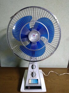  Showa Retro consumer electronics National National electric fan high class desk electric fan National Crown Mark swan F-30EHno start ruji- antique operation verification settled 