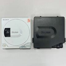 CW26 再生OK SONY D-150 Discman ポータブルCDプレーヤー ディスクマン ソニー ホワイト 本体ケース付 希少_画像1