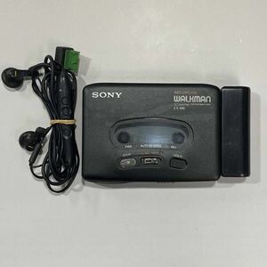 TR80 現状品 SONY WM-RX77 WALKMAN ウォークマン ポータブルカセットレコーダー ソニー リモコン イヤホン MDR-E472 外付け電池ケース付