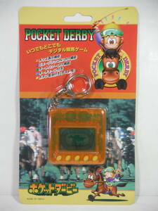  new goods! pocket Dubey horse racing game clear orange Mini game mobile game small size game liquid crystal game chain key holder game 